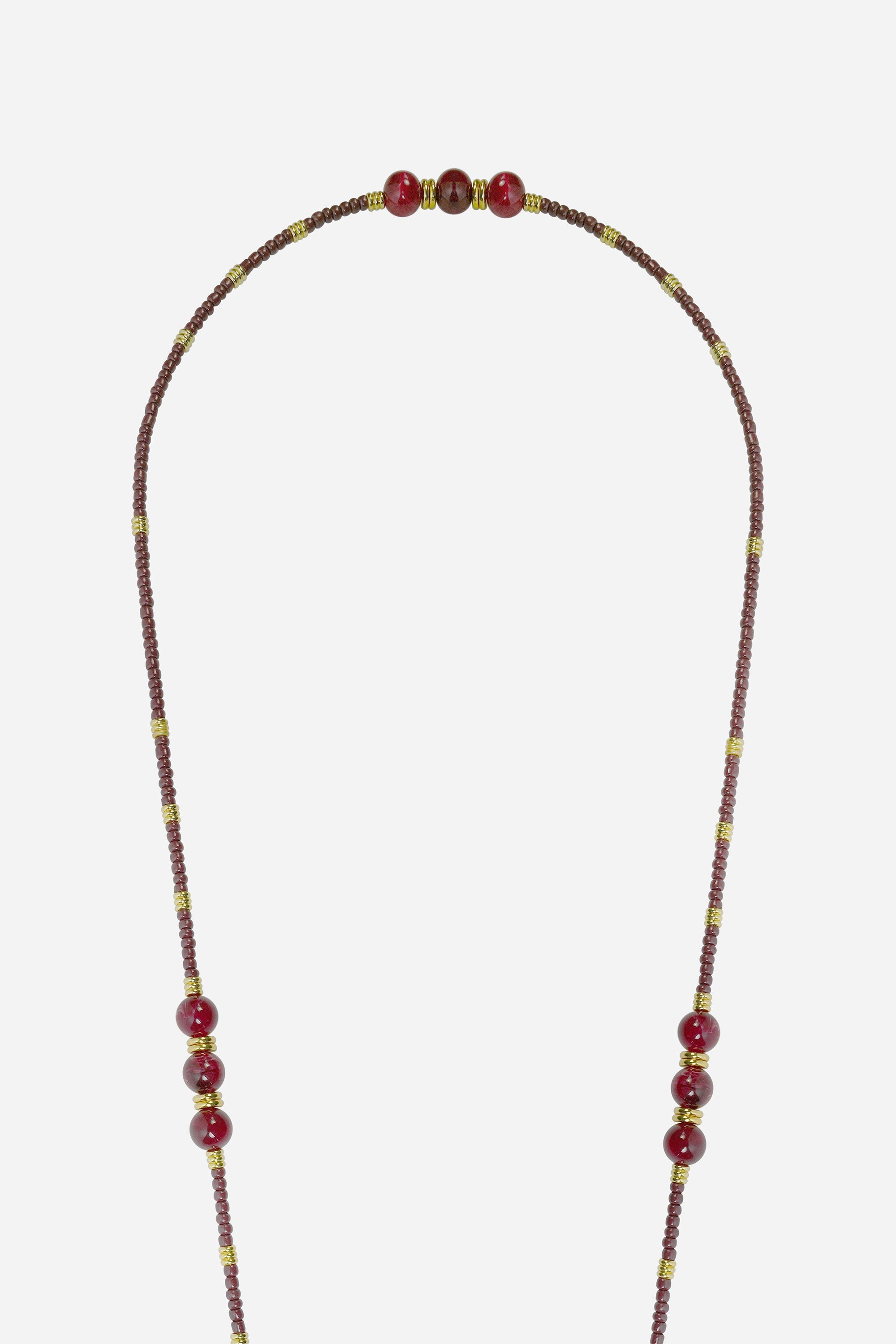 Chaine Longue Iris Bordeaux 120 cm