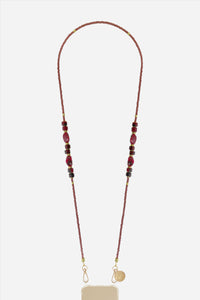 Chaine Longue Chiara Bordeaux 120 cm