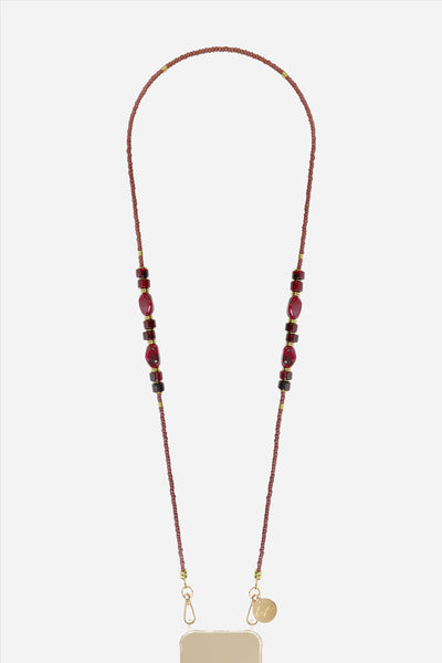 Chaine Longue Chiara Bordeaux 120 cm