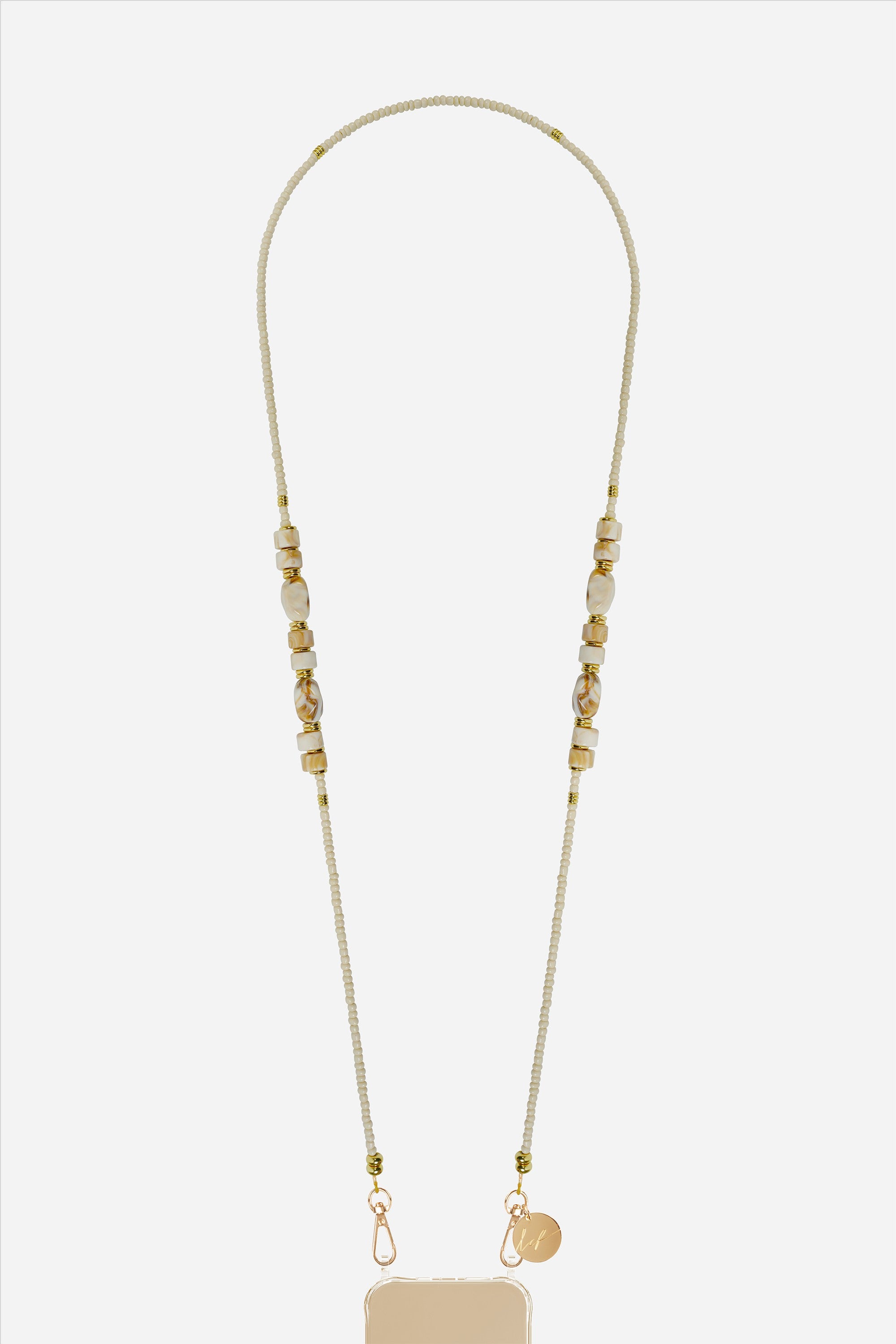 Chaine Longue Chiara Beige 120 cm