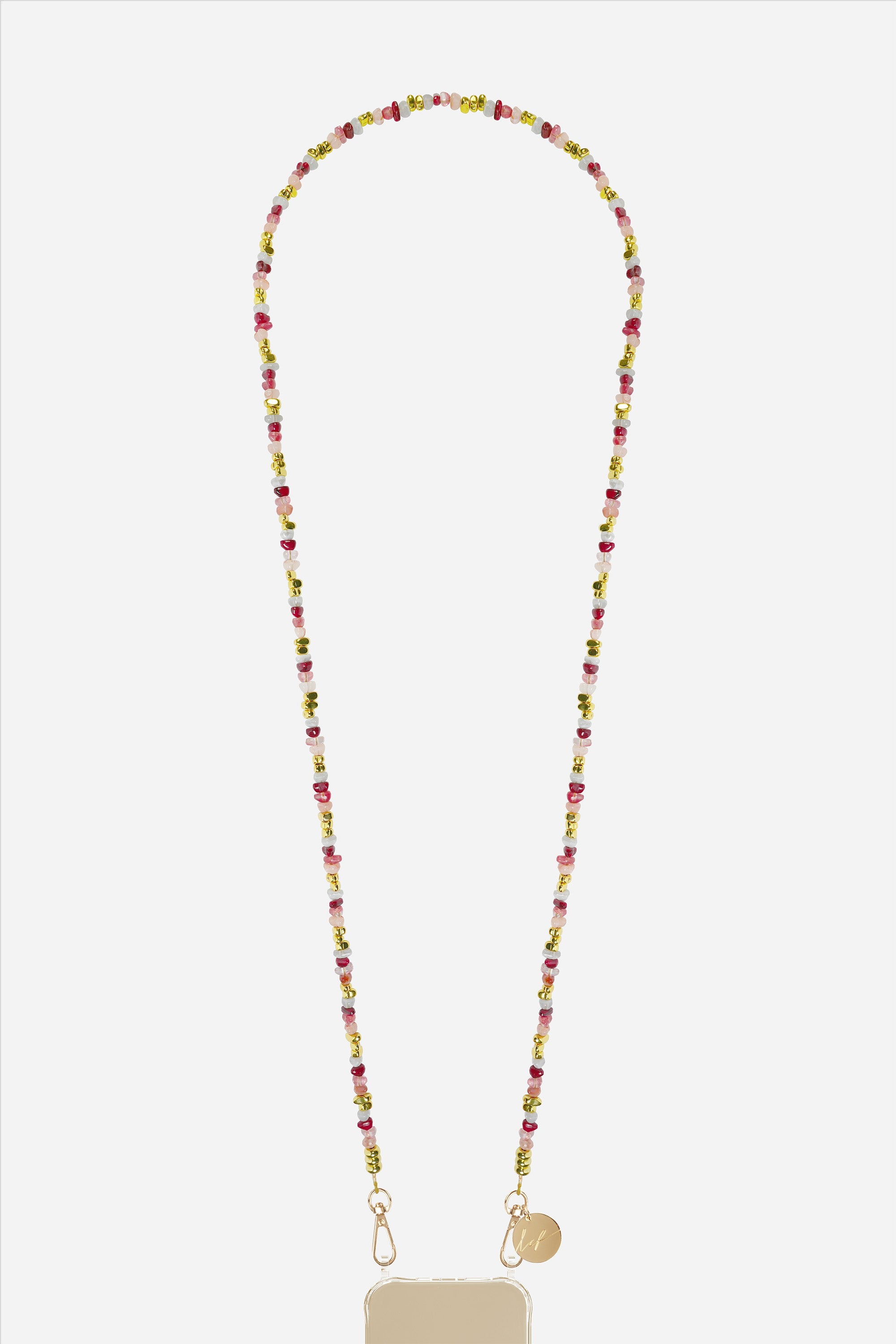 Chaine Longue Liviya Multi Rouge 120 cm