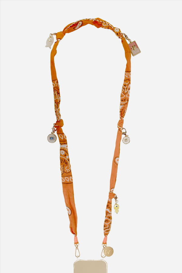 Chaine Longue Laia Orange 120 cm