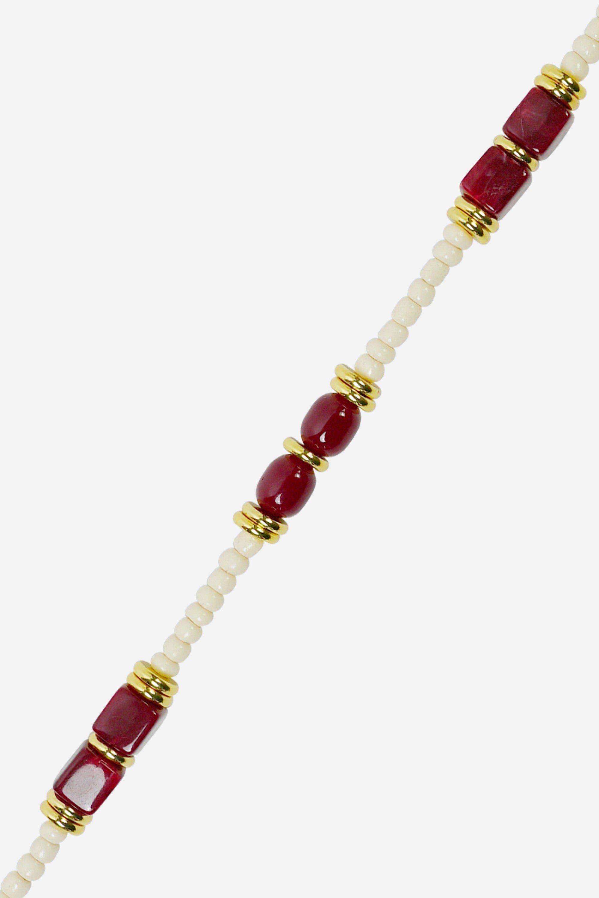 Chaine Longue Mina Beige 120 cm