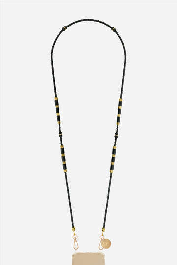 Chaine Longue Ornella Noir 120 cm