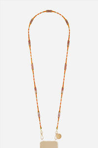 Chaine Longue Ornella Orange 120 cm