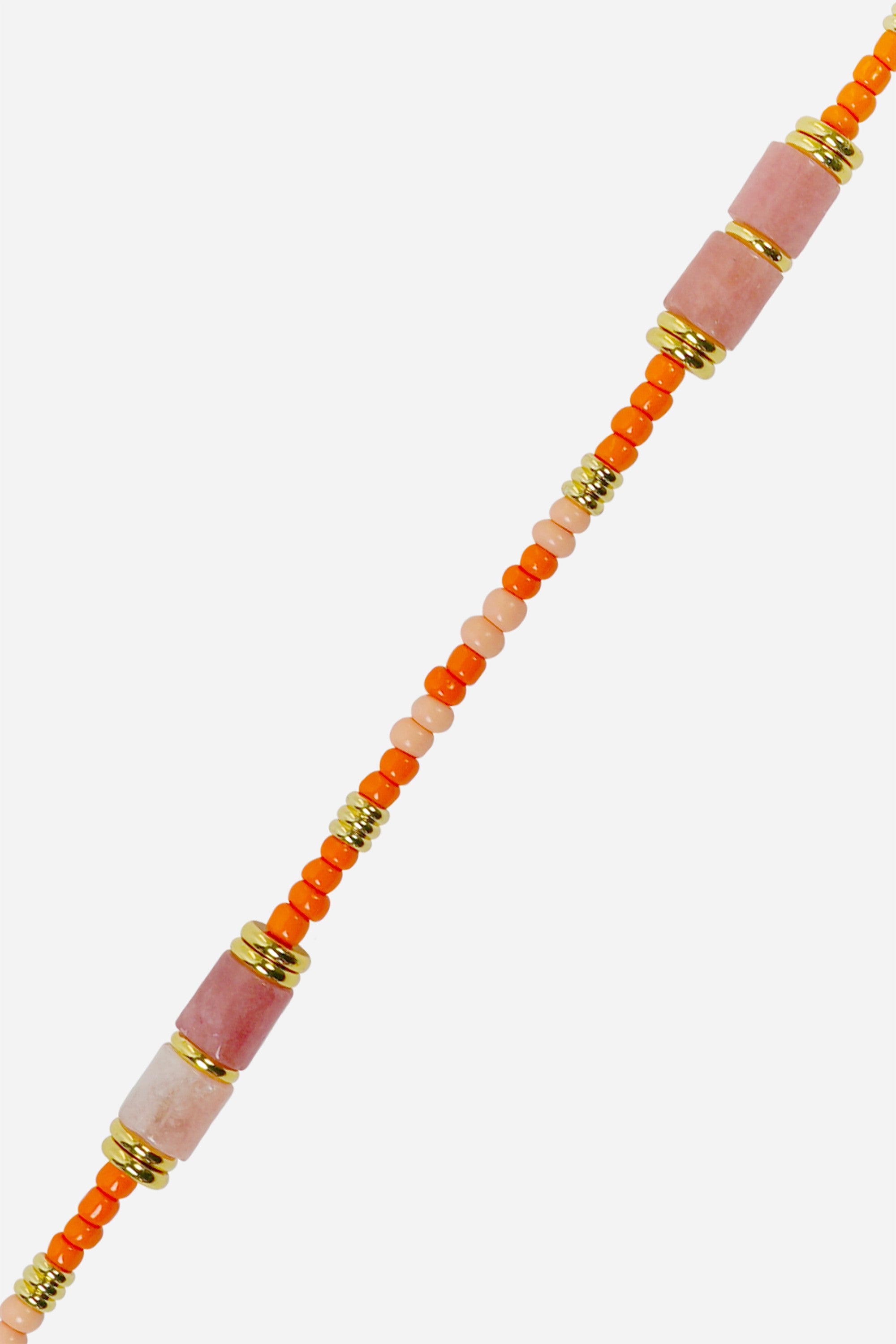 Chaine Longue Ornella Orange 120 cm