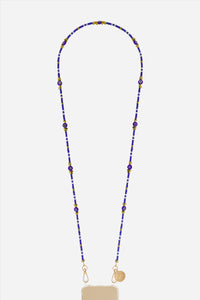 Chaine Longue Paros Bleu 120 cm