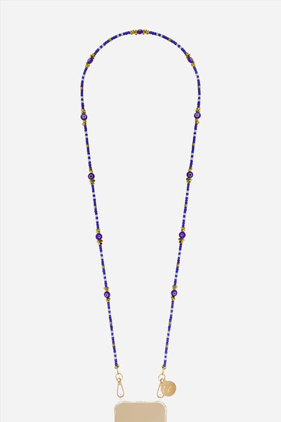 Chaine Longue Paros Bleu 120 cm