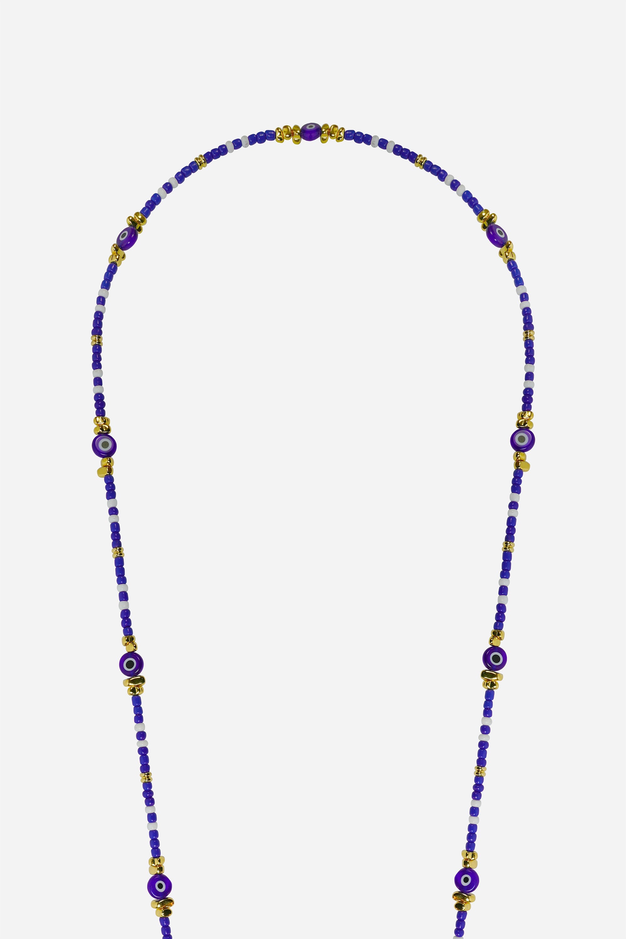 Chaine Longue Paros Bleu 120 cm