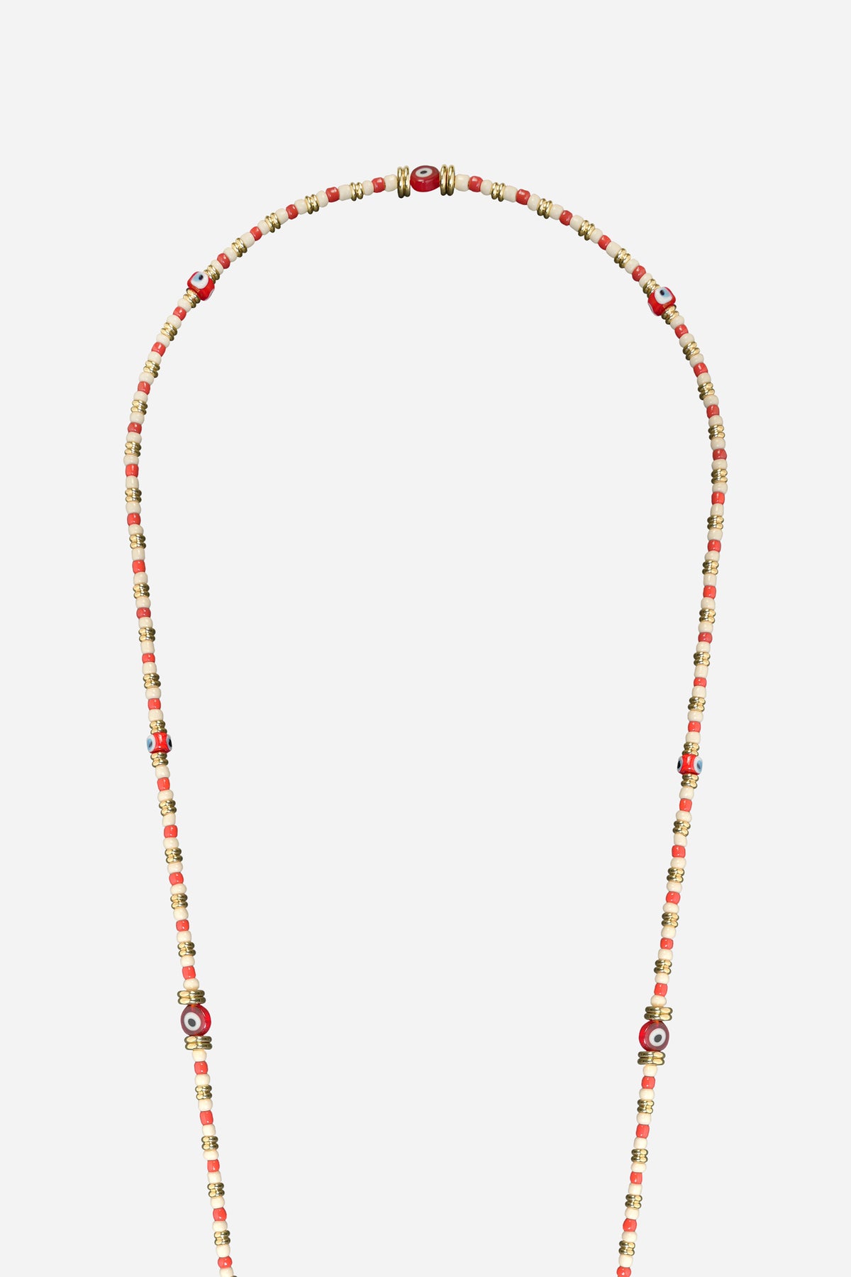 Chaine Longue Paros Rouge 120 cm - 3