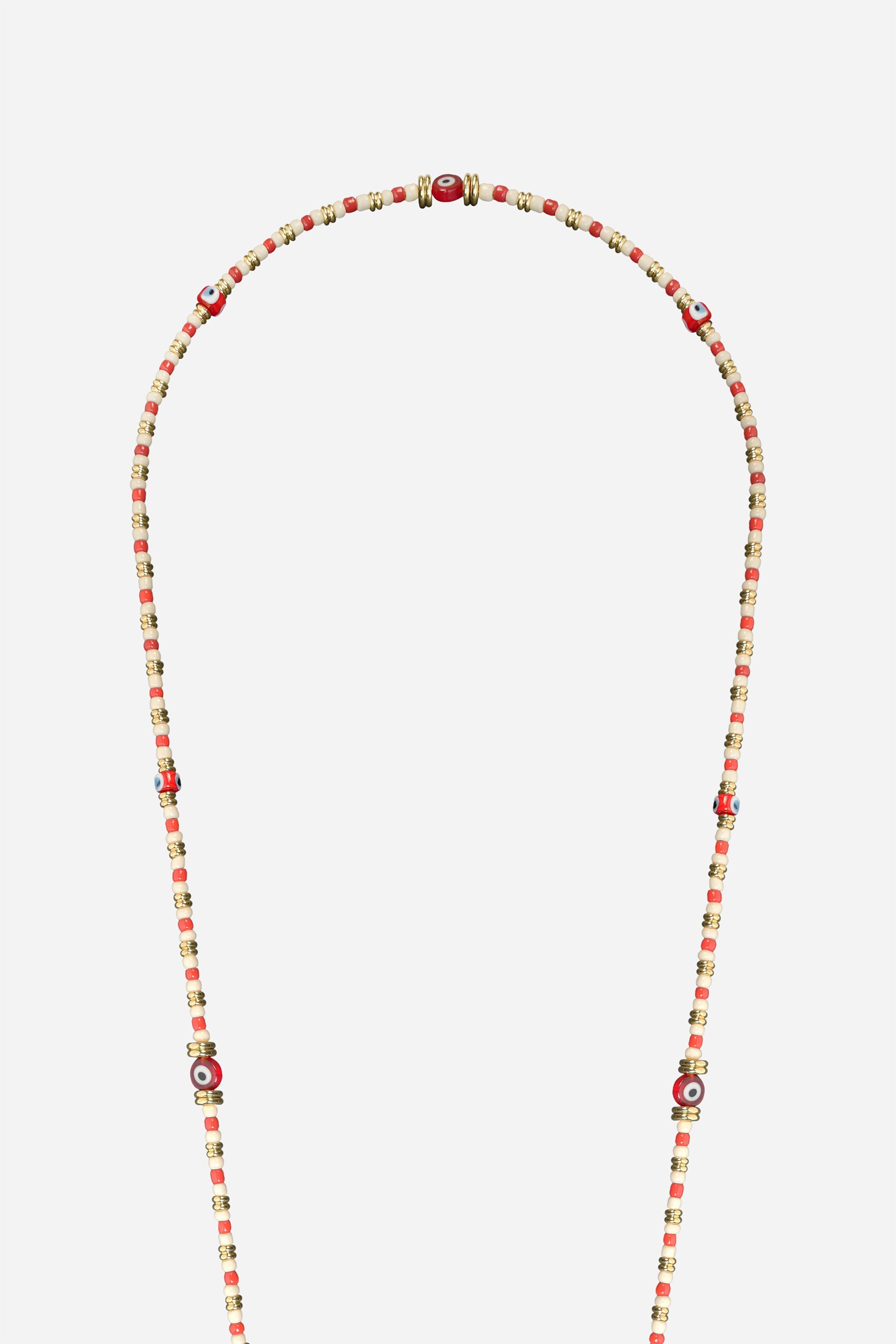 Chaine Longue Paros Rouge 120 cm