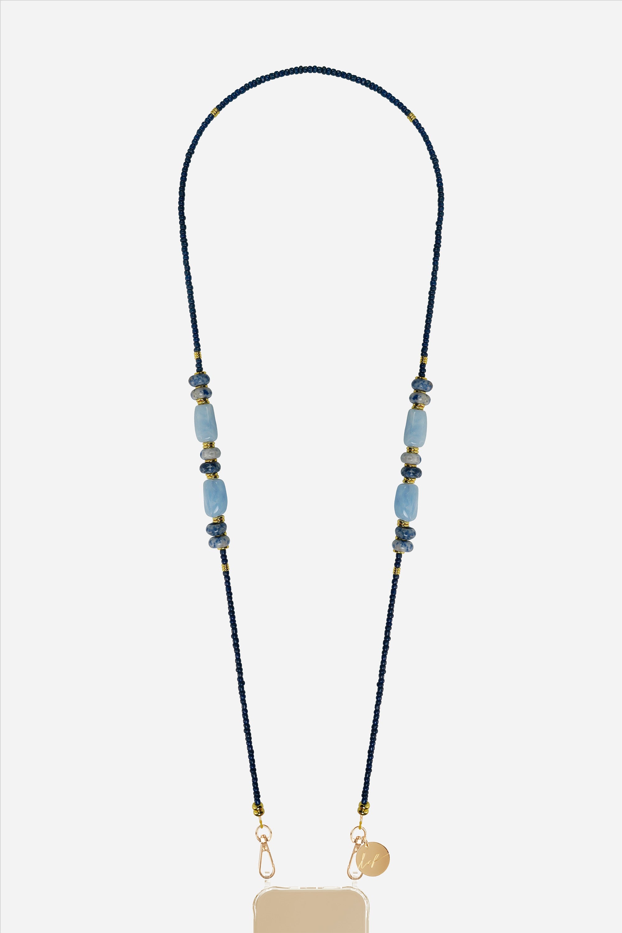 Chaine Longue Nessy Bleu 120 cm