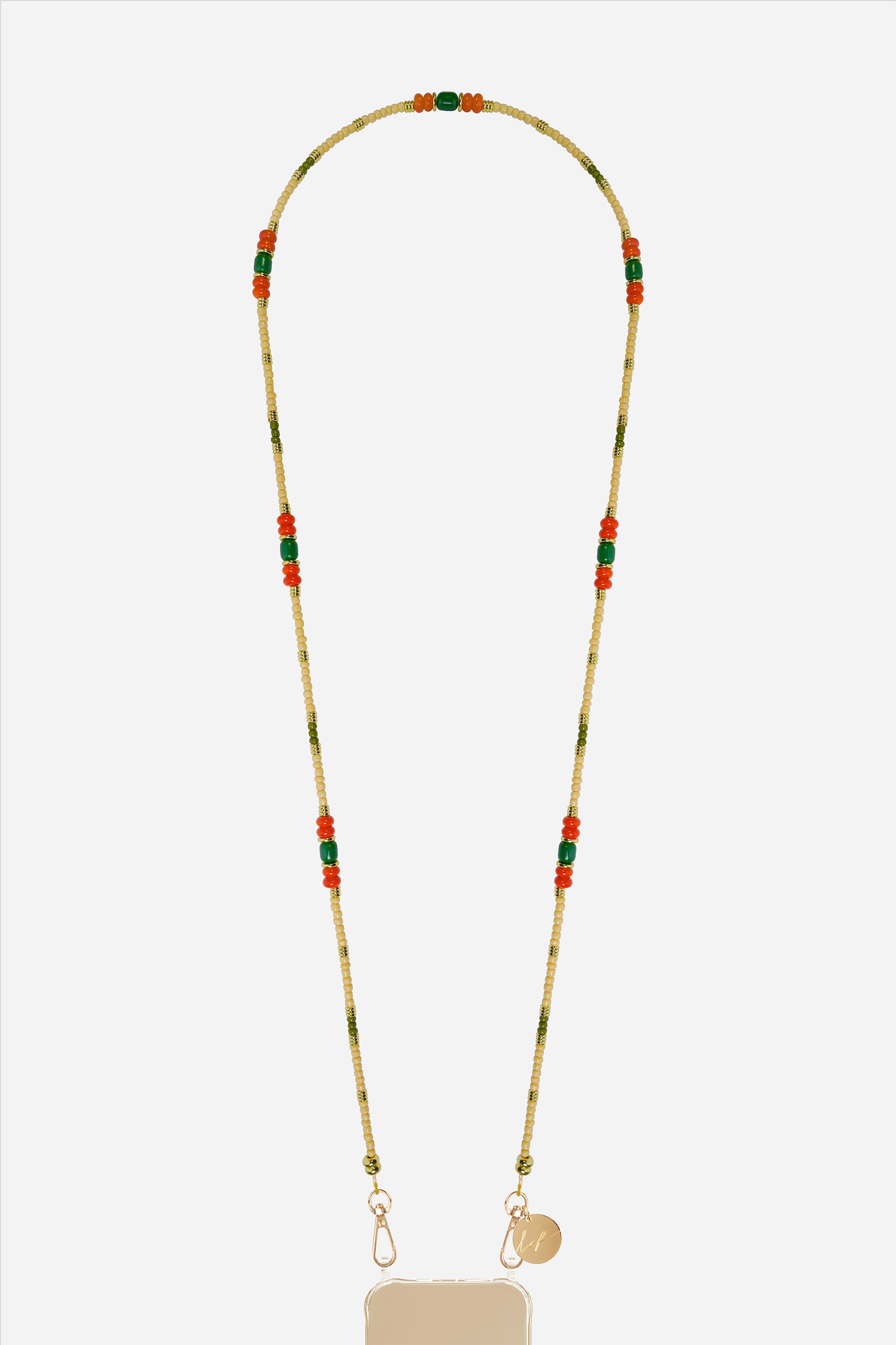 Chaine Longue Marianne Orange 120 cm