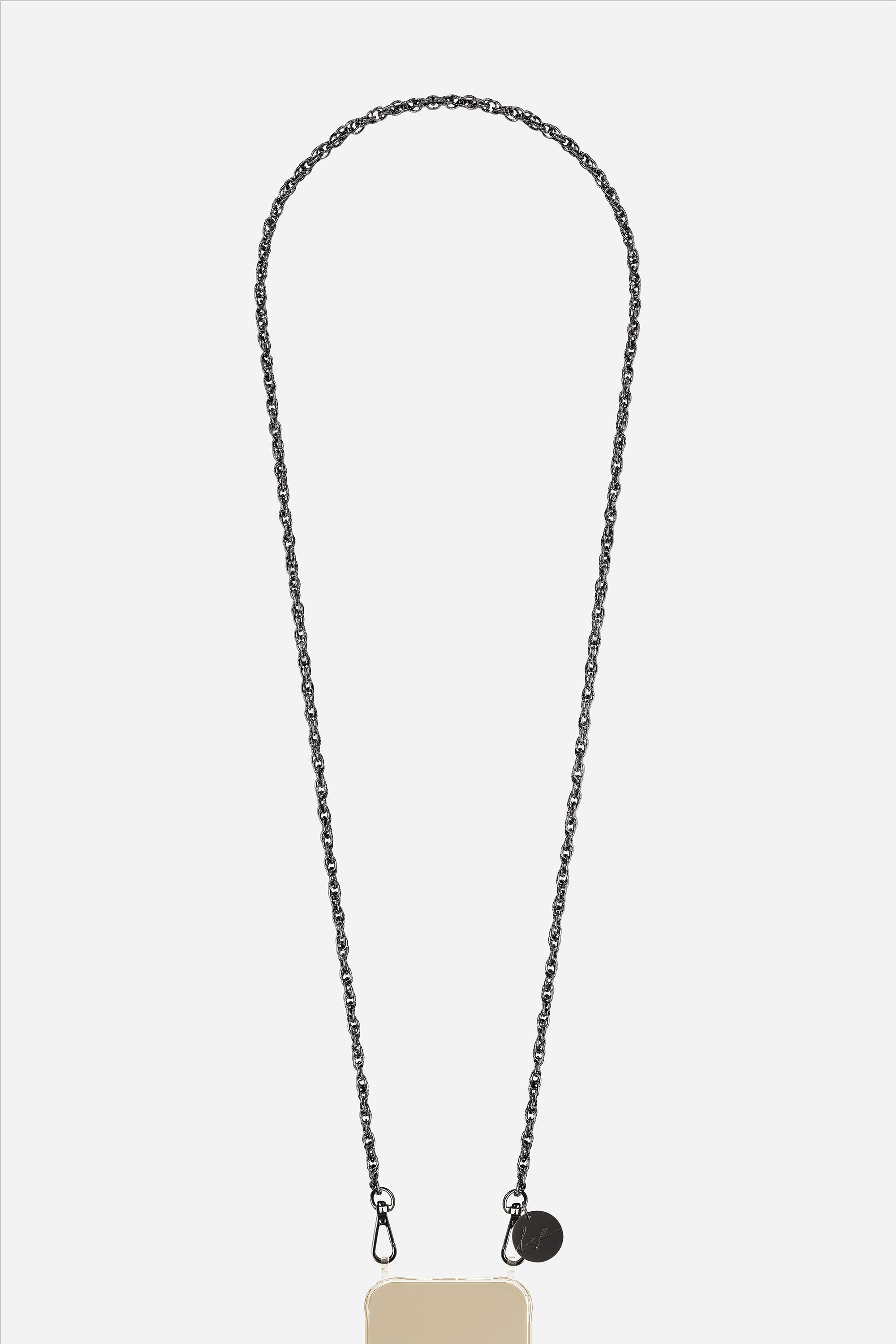 Chaine Longue Frankie Noir 120 cm