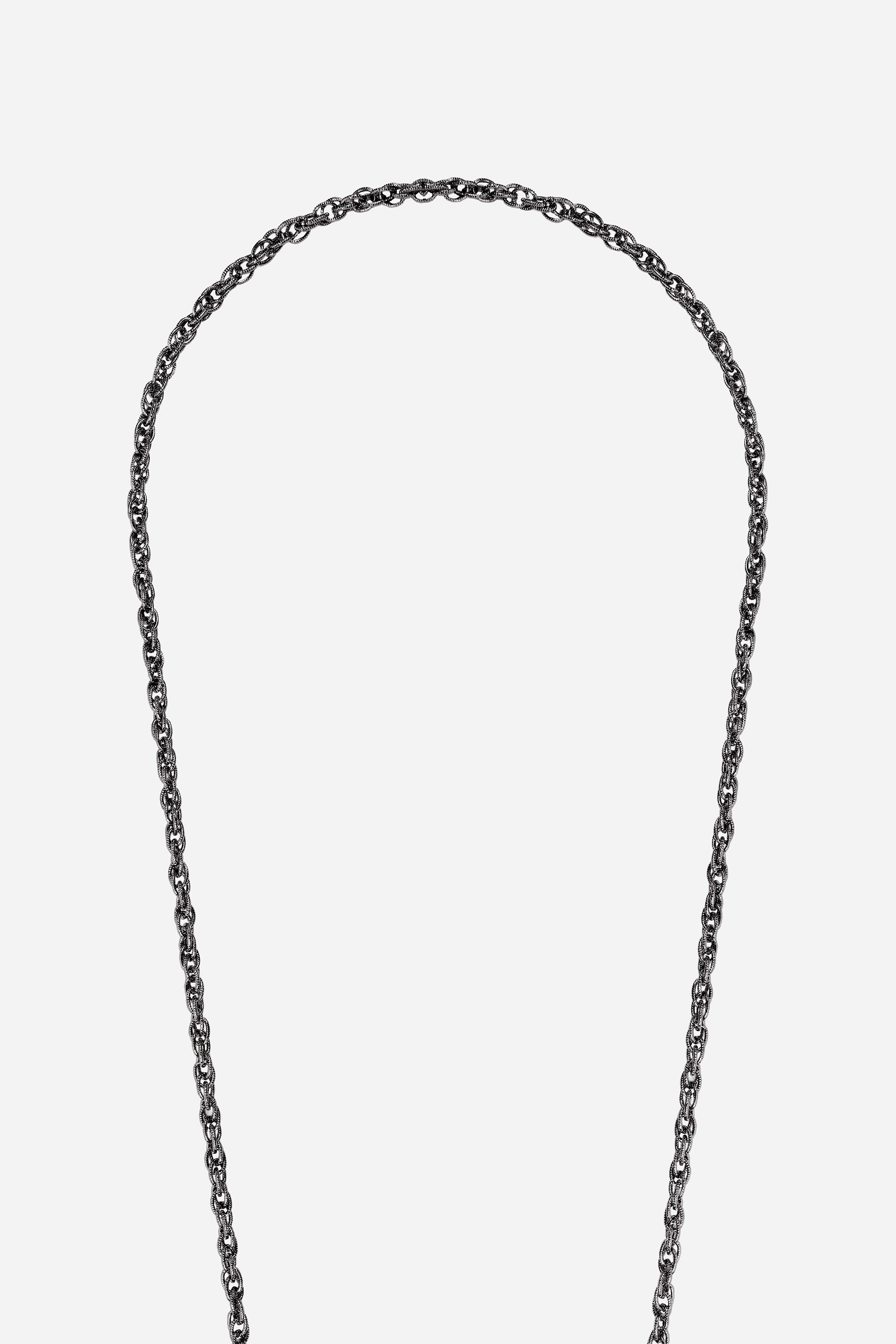 Chaine Longue Frankie Noir 120 cm