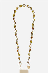 Chaine Longue Becky Ecaille Marron 120 cm