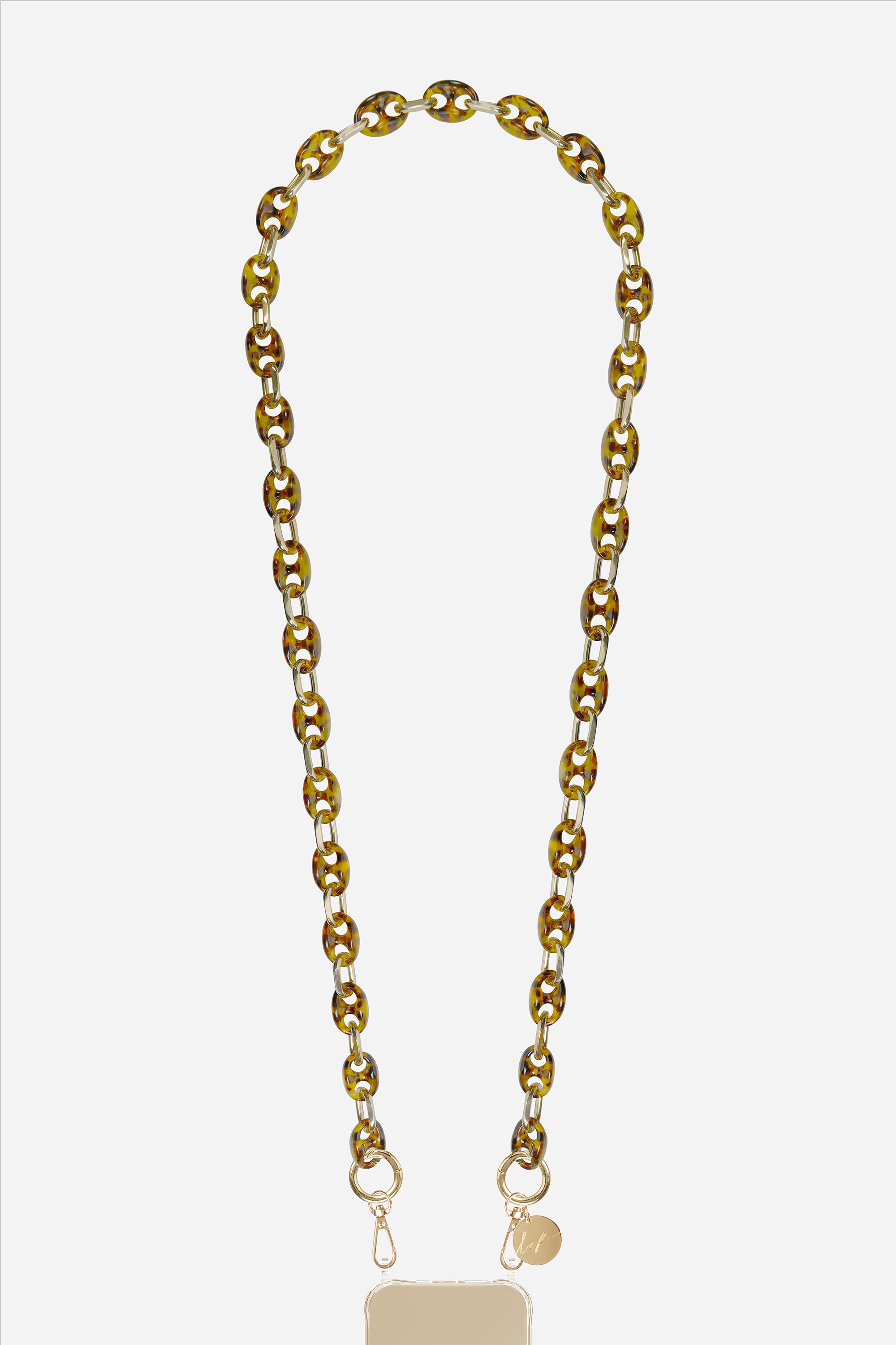 Long Becky Tortoiseshell Brown Chain 120 cm