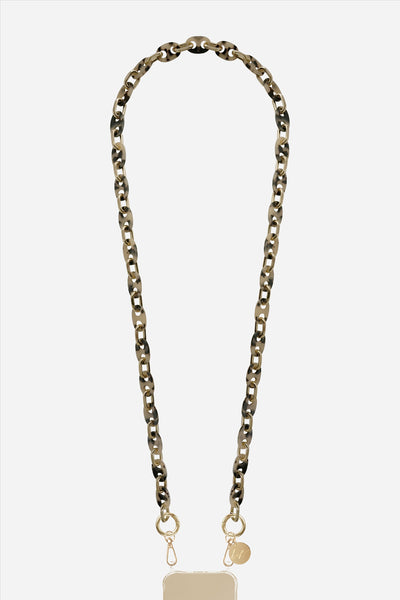 Chaine Longue Becky Ecaille Beige 120 cm