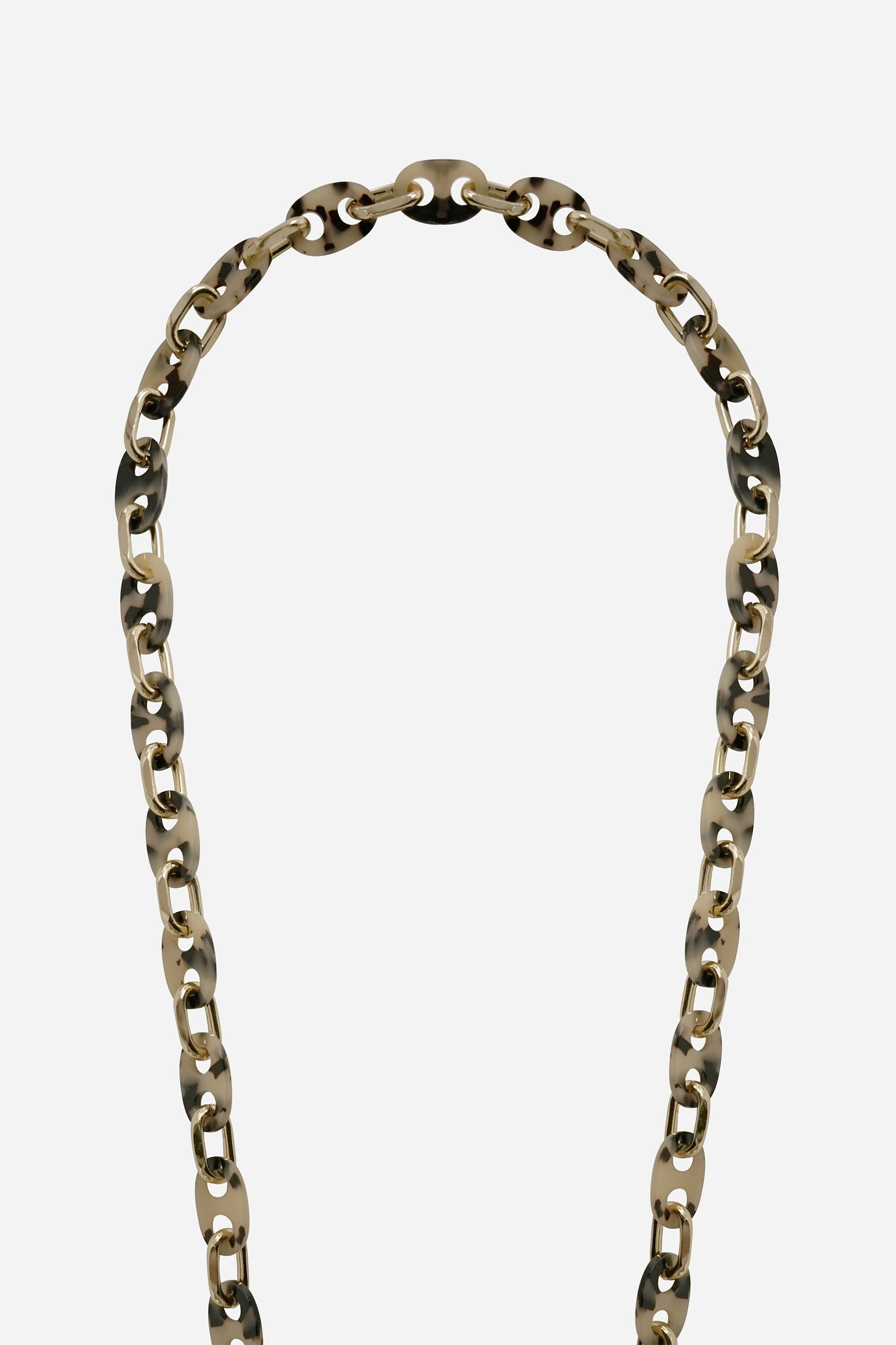 Chaine Longue Becky Ecaille Beige 120 cm