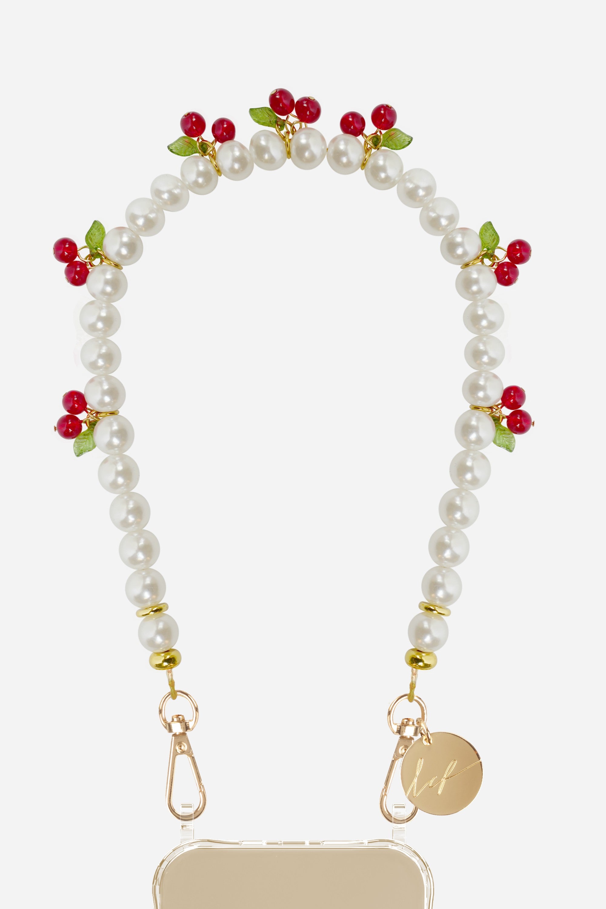 Chaine Courte Cherry Blanc 40 cm