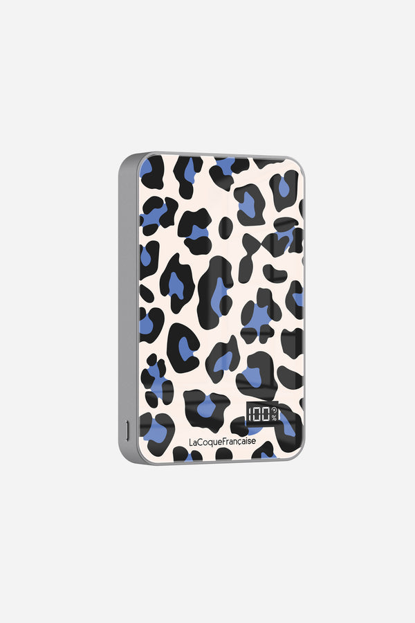 Batterie Magsafe Leopard Beige Et Bleu Bleu 10 000 Mah