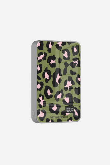 Batterie Magsafe Leopard Kaki Et Rose Kaki 10 000 Mah