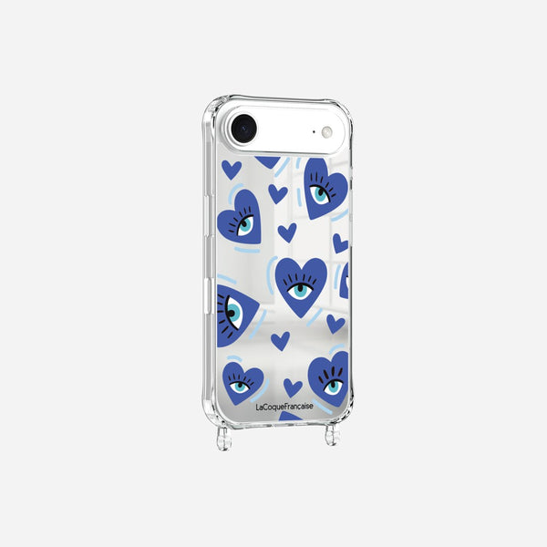 Coque Anneaux Miroir Imprimee Yeux D'amour Bleu