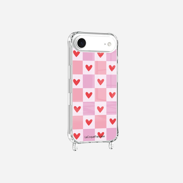 Heart and Checkered Printed Ring Case