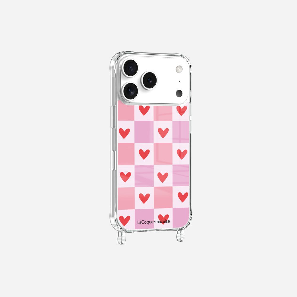Heart and Checkered Printed Ring Case
