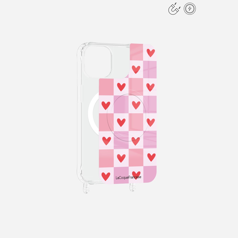 Plaque Magnetique Imprimee Coeur Carreau