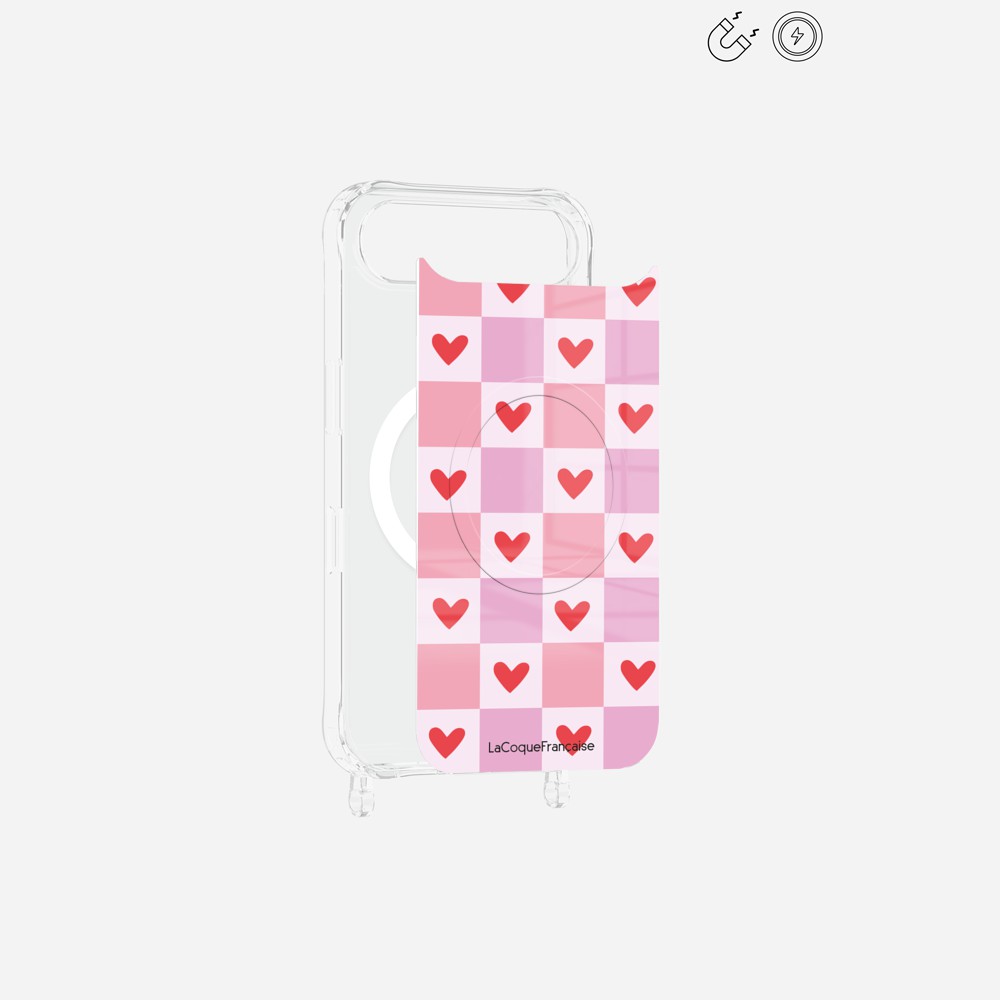 Plaque Magnetique Imprimee Coeur Carreau