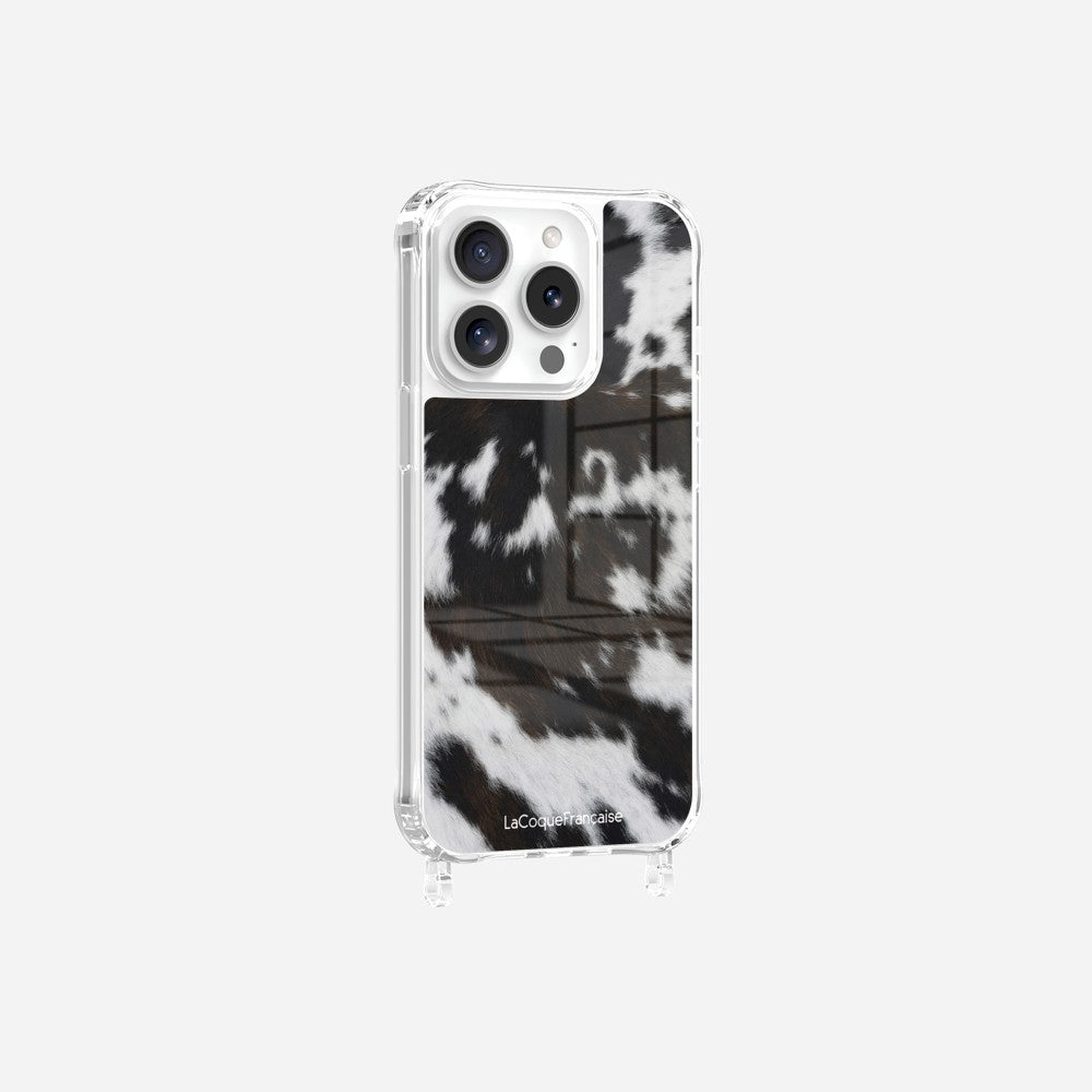 Coque Anneaux Imprimee Vache Bicolore