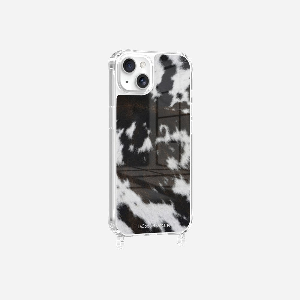 Coque Anneaux Imprimee Vache Bicolore