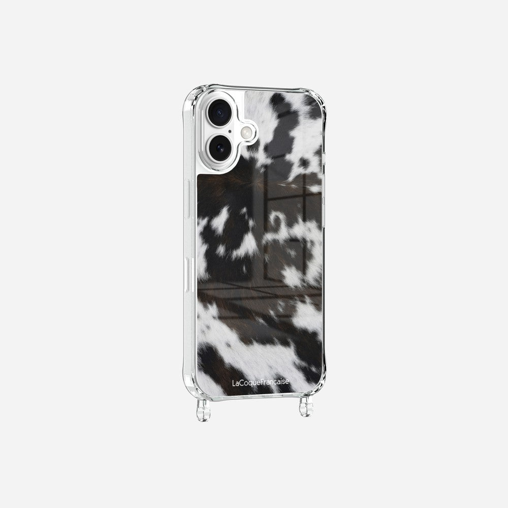 Coque Anneaux Imprimee Vache Bicolore