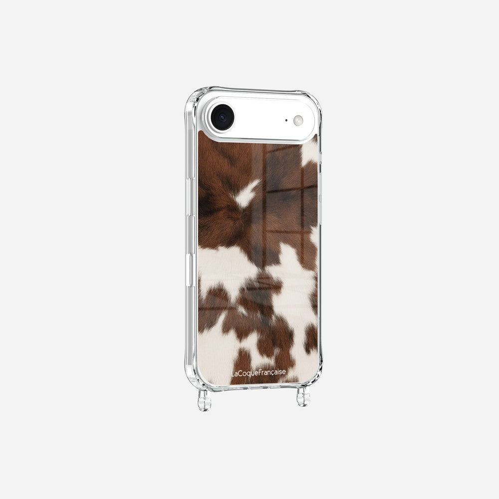Coque Anneaux Imprimee Vache Marron