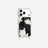 Coque Anneaux Imprimee Vache Noire