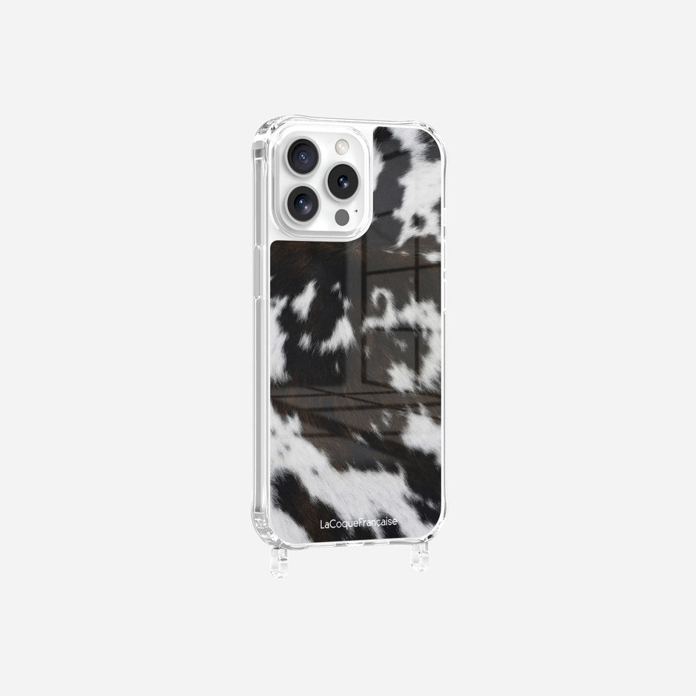 Coque Anneaux Imprimee Vache Bicolore