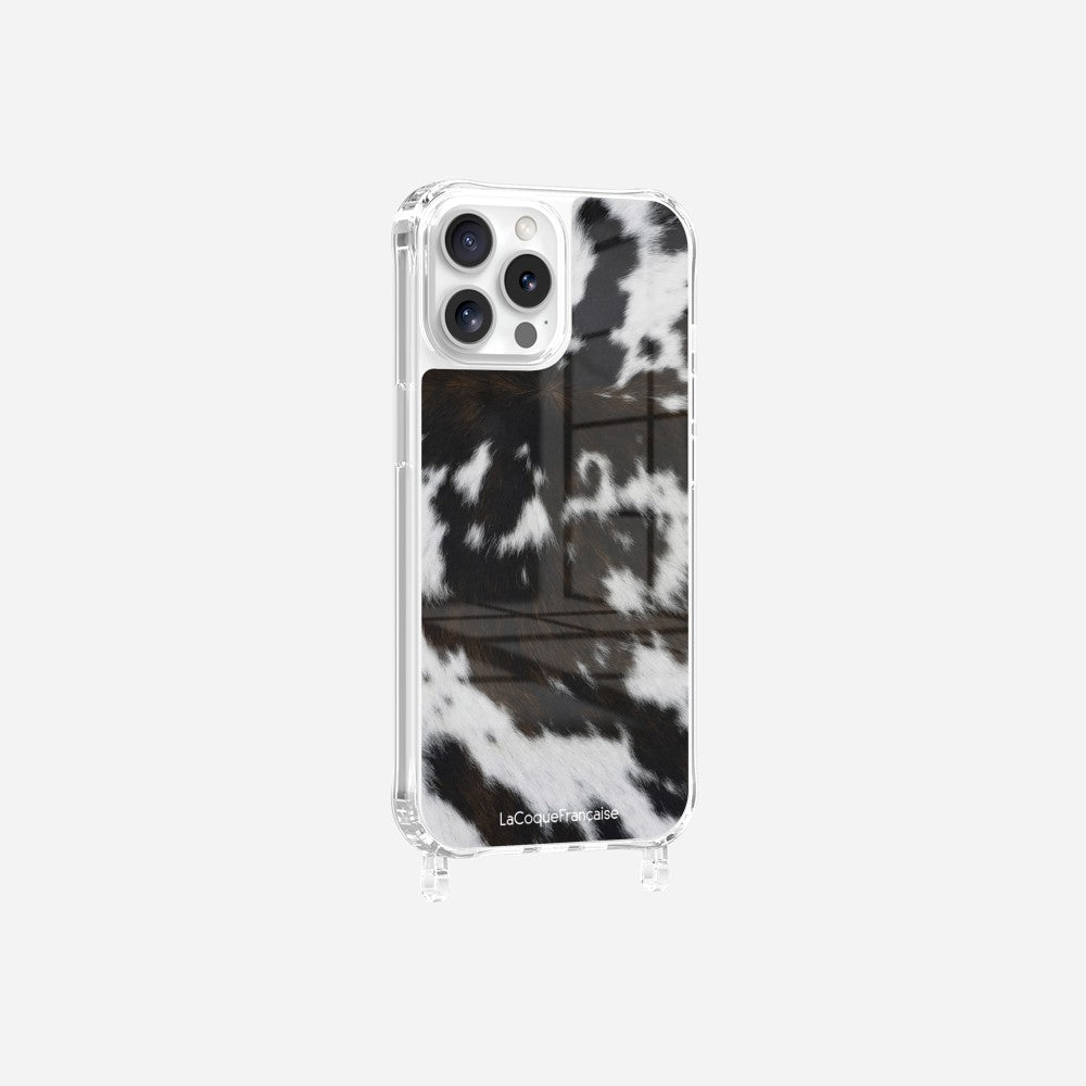 Coque Anneaux Imprimee Vache Bicolore