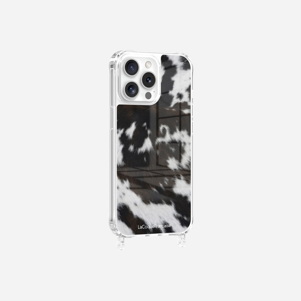 Coque Anneaux Imprimee Vache Bicolore