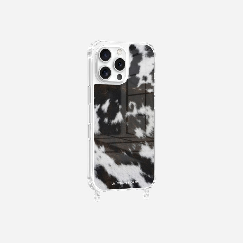 Coque Anneaux Imprimee Vache Bicolore