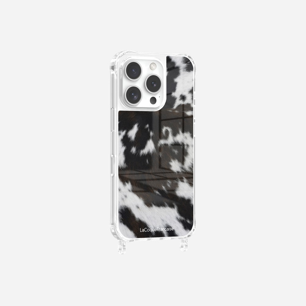 Coque Anneaux Imprimee Vache Bicolore