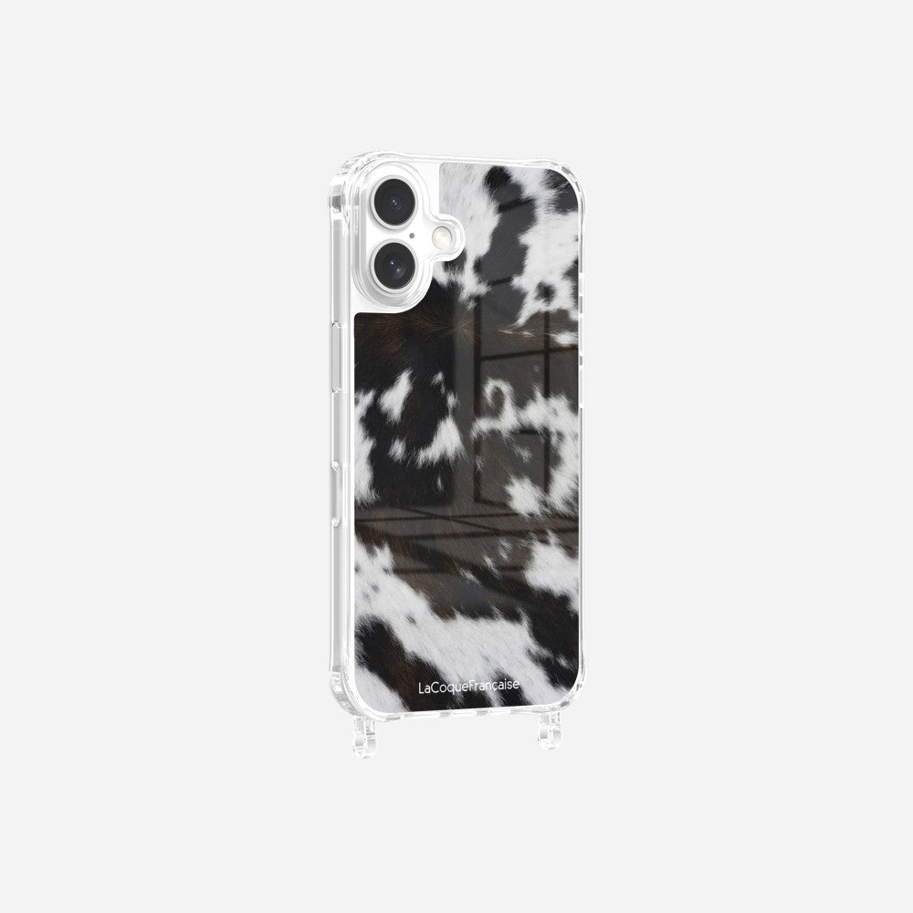 Coque Anneaux Imprimee Vache Bicolore