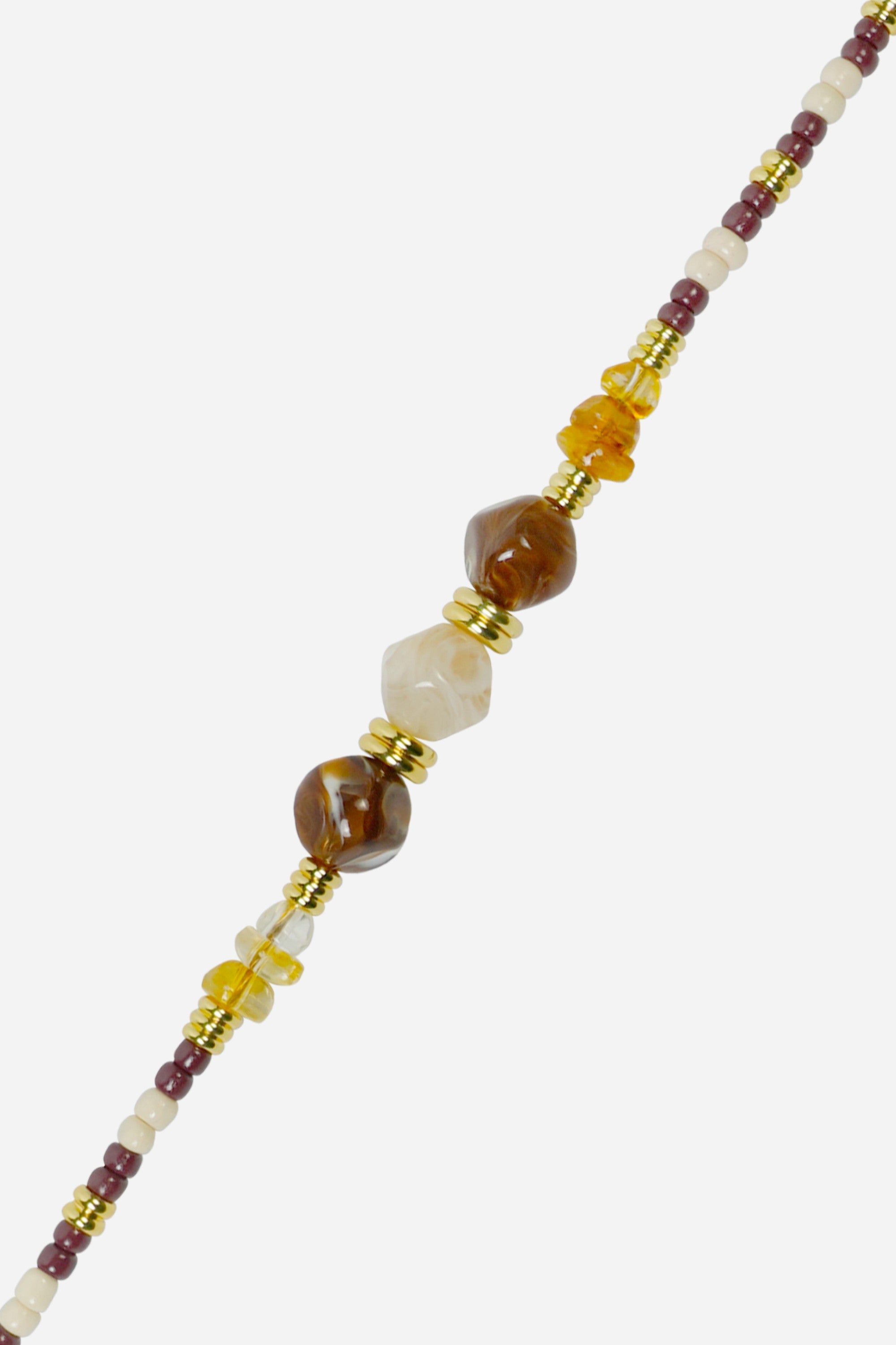 Chaine Longue Sabrina Marron 120 cm