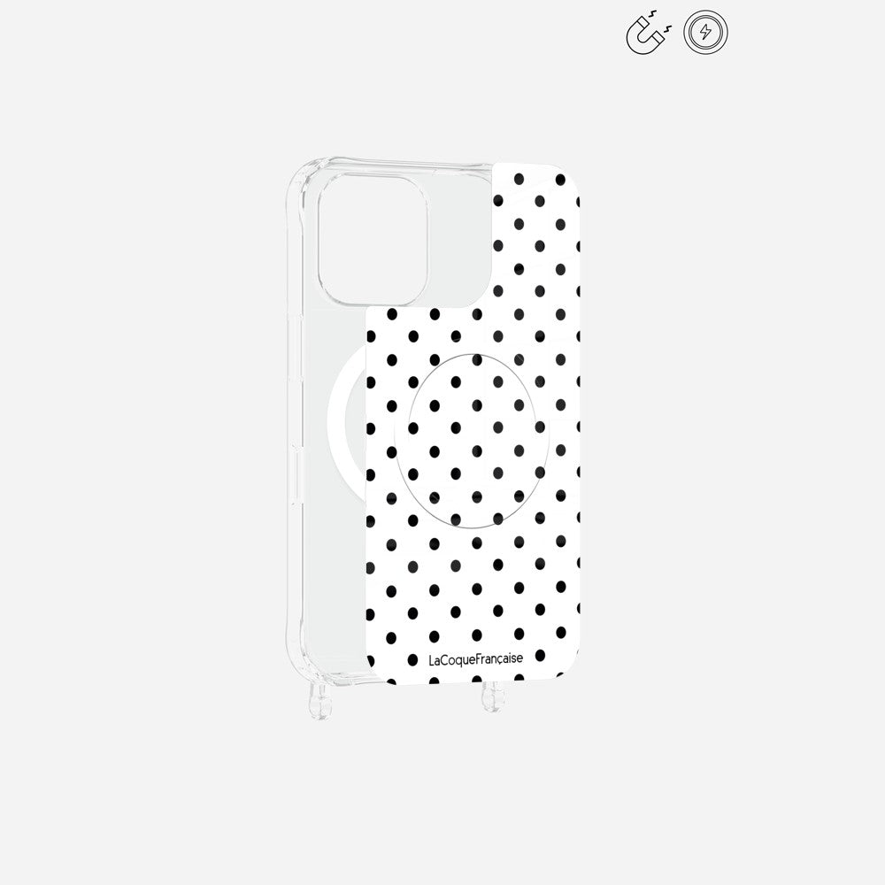 Plaque Magnetique Imprimee Pois Noir