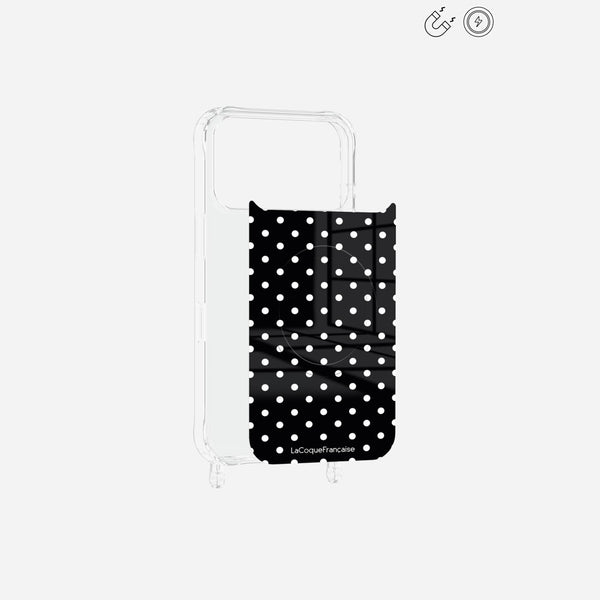 Plaque Magnetique Imprimee Pois Blanc - 4