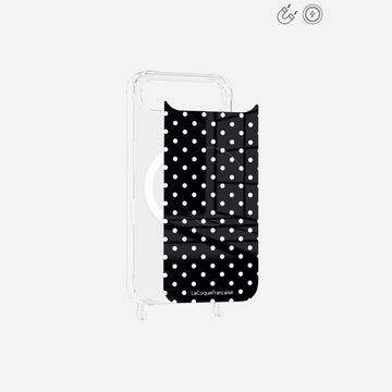 Plaque Magnetique Imprimee Pois Blanc