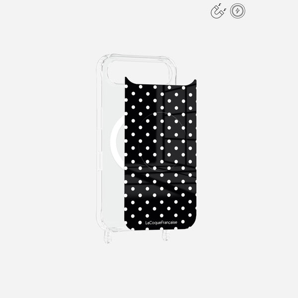 Plaque Magnetique Imprimee Pois Blanc