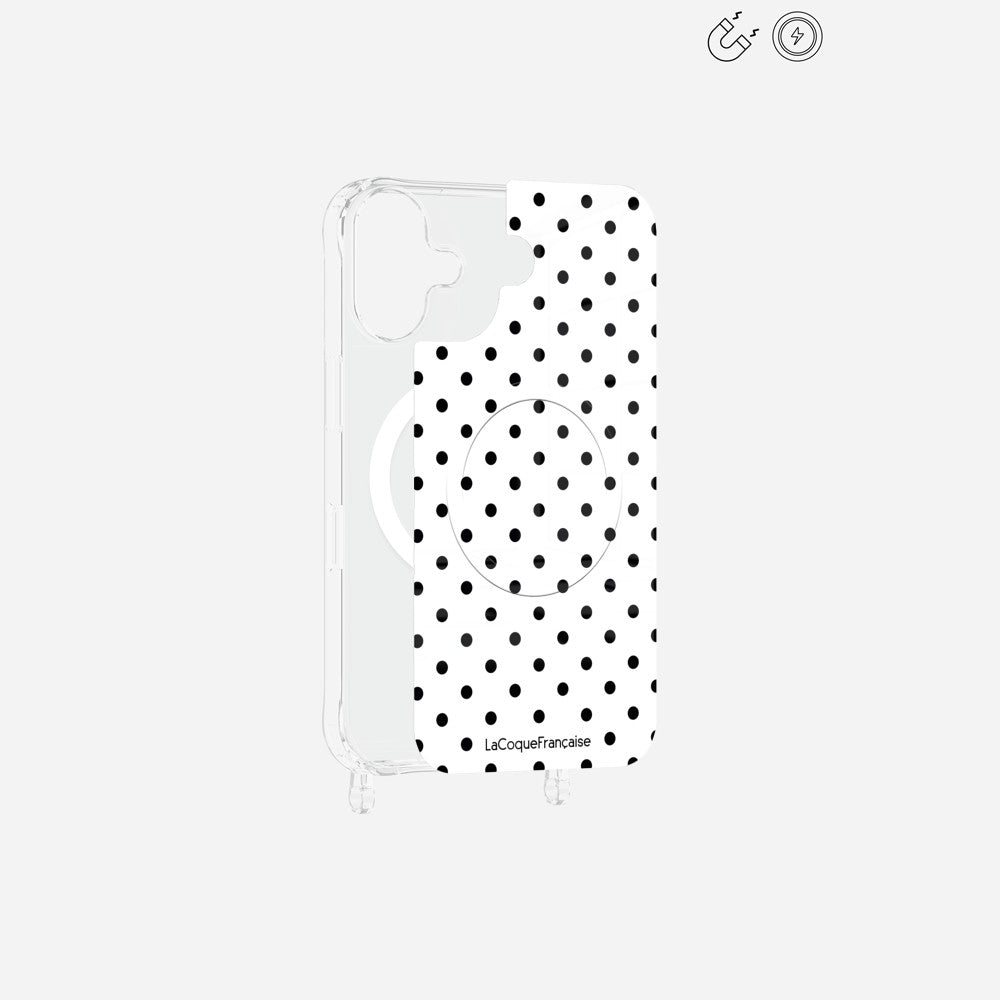 Plaque Magnetique Imprimee Pois Noir