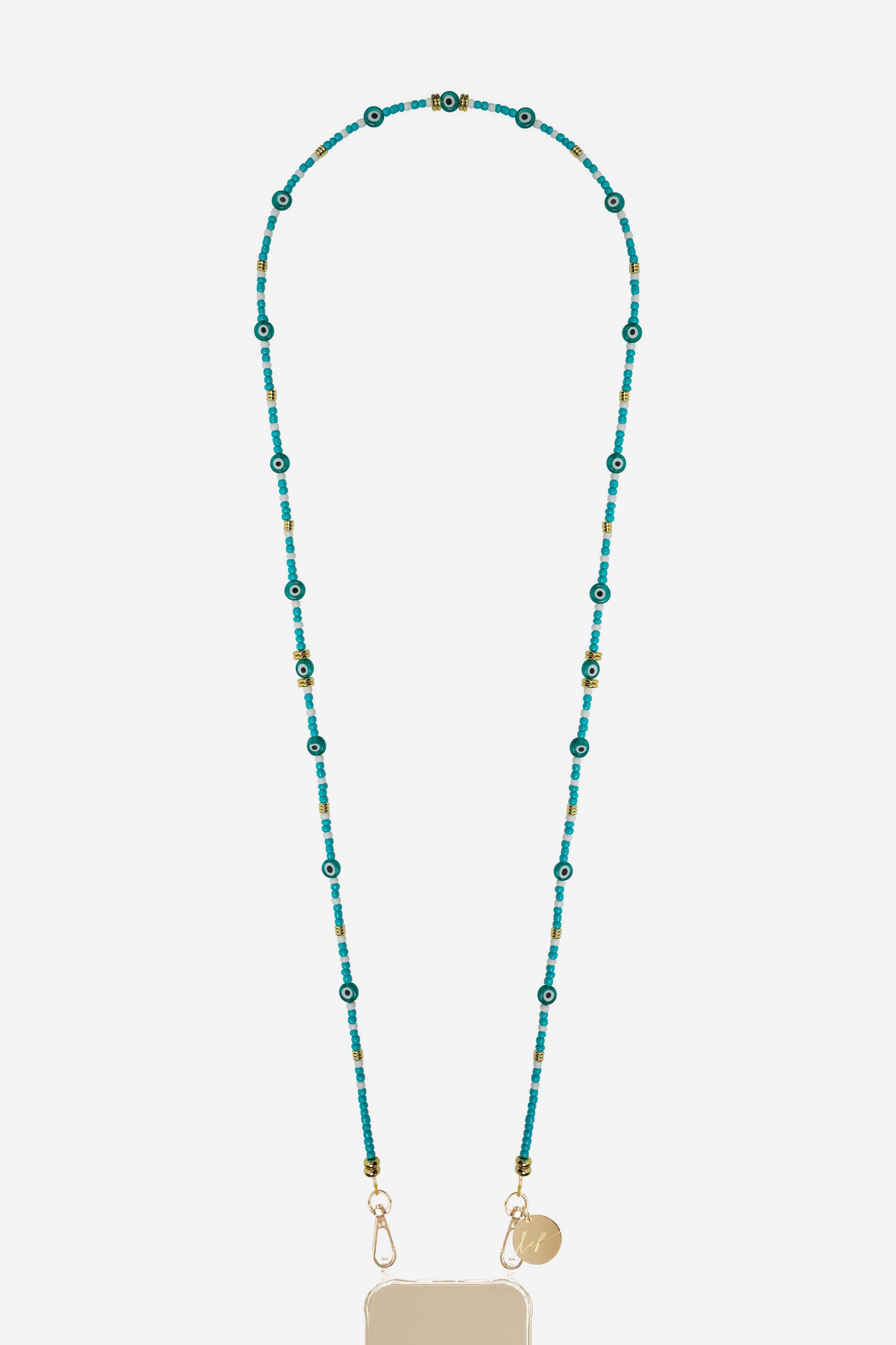 Chaine Longue Paros Turquoise 120 cm