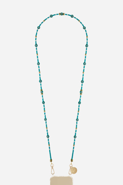 Chaine Longue Paros Turquoise 120 cm